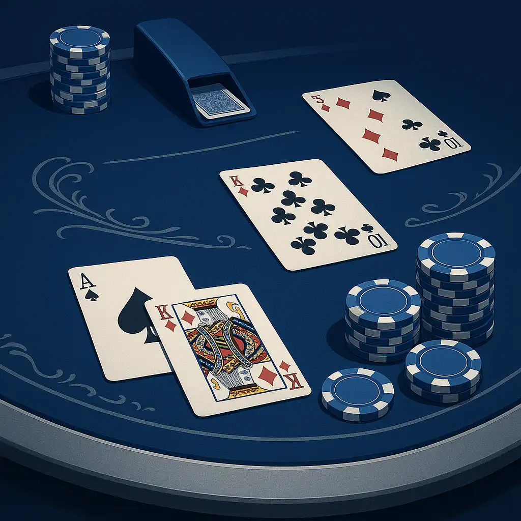 Table de jeux de cartes et jetons sur Spinboss