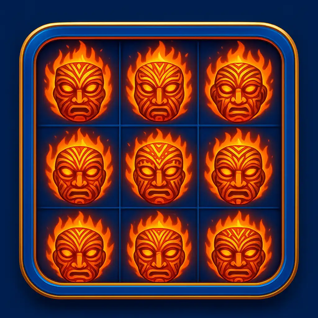 Aperçu du jeu 9 Masks Of Fire disponible sur Spinboss